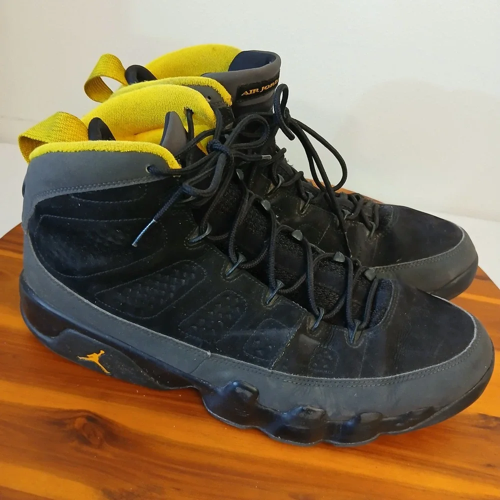 Jordan 9 Retro University Gold Mens Size 13 Black Shoes Sneakers CT8019-070